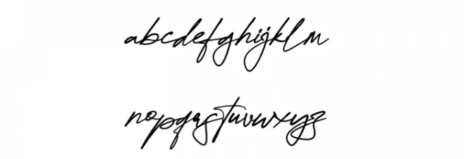 Quenttine Signature Regular Font LOWERCASE