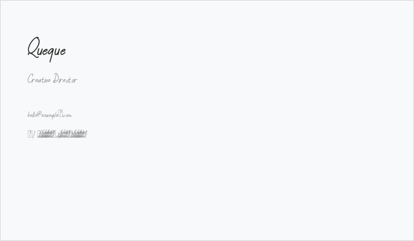 Queque Business Card