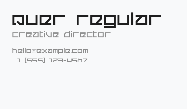 Quer Regular Business Card