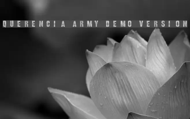 Querencia Army DEMO VERSION フォント examples
