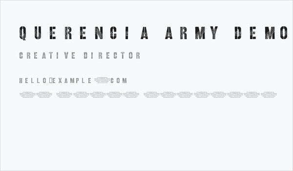 Querencia Army DEMO VERSION Business Card