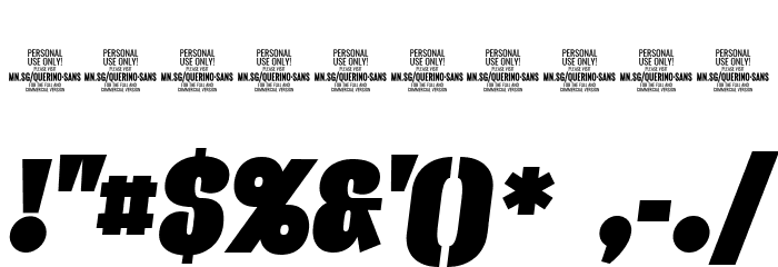 Querino Sans Italic PERSONAL USE Font OTHER CHARS