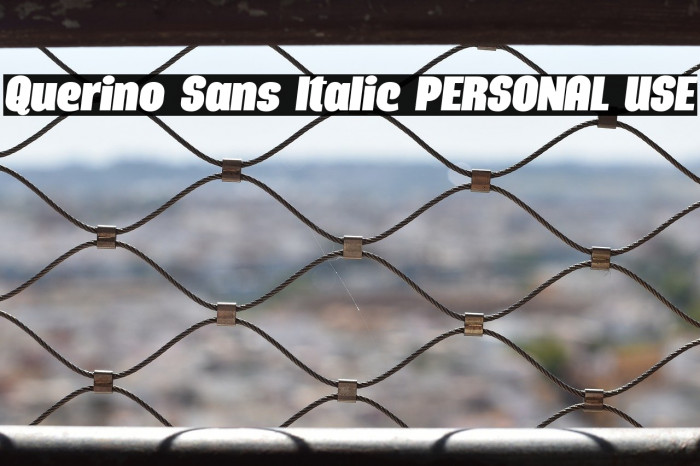 Querino Sans Italic PERSONAL USE Example 1