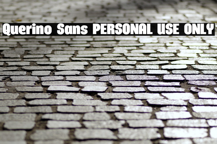 Querino Sans PERSONAL USE ONLY Example 1
