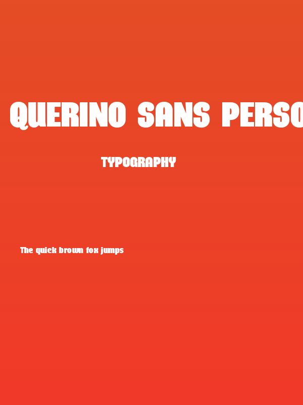 Querino Sans PERSONAL USE ONLY Poster