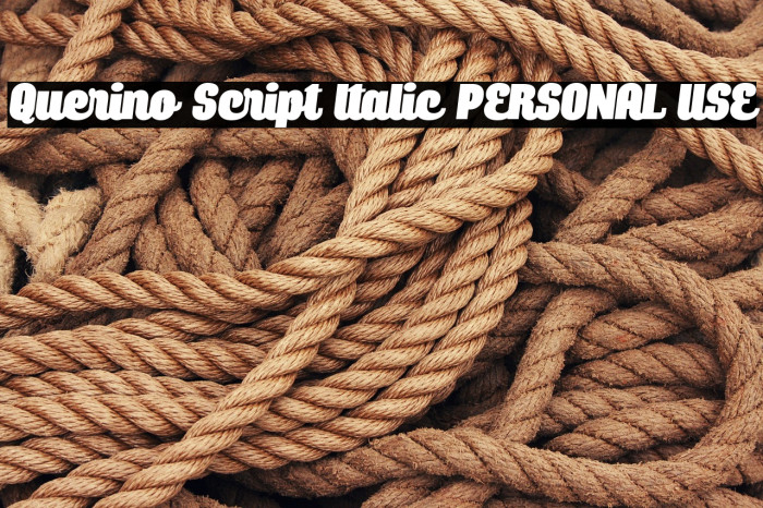 Querino Script Italic PERSONAL USE Example 3