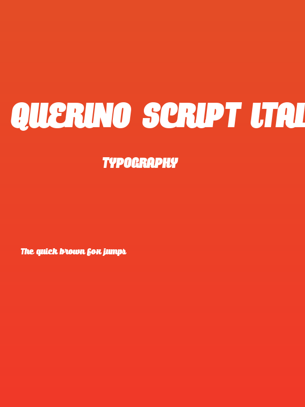 Querino Script Italic PERSONAL USE Poster