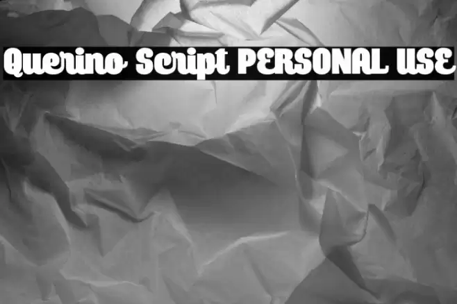 Querino Script PERSONAL USE Font examples