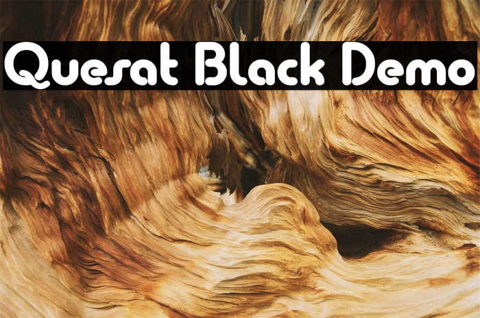 Quesat Black Demo Font examples