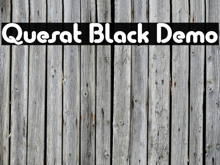 Quesat Black Demo Font examples