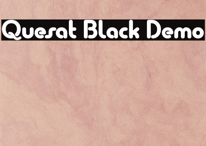 Quesat Black Demo Font examples