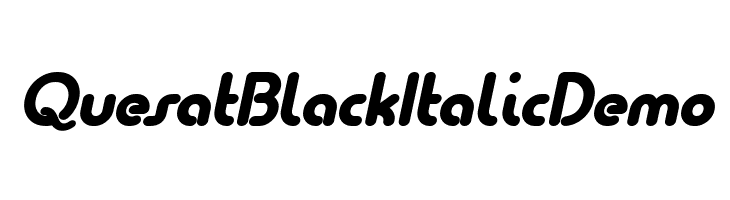 Quesat Black Italic Demo Font