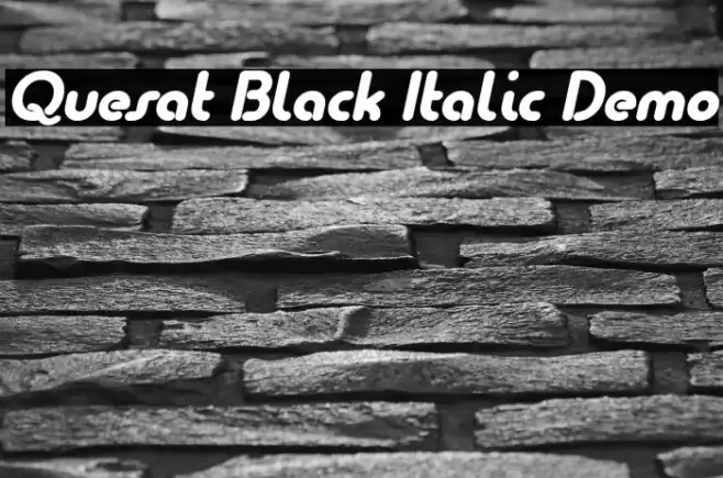 Quesat Black Italic Demo Шрифта examples