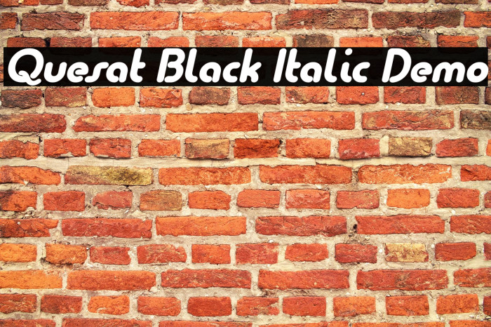 Quesat Black Italic Demo Шрифта examples