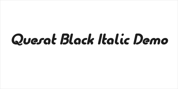 Quesat Black Italic Demo Logo