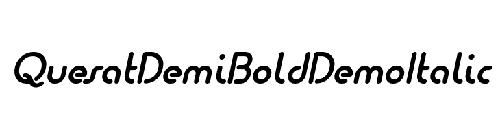 Quesat Demi Bold Demo Italic Fonte