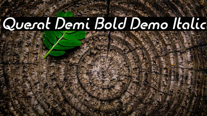 Quesat Demi Bold Demo Italic Fonte examples