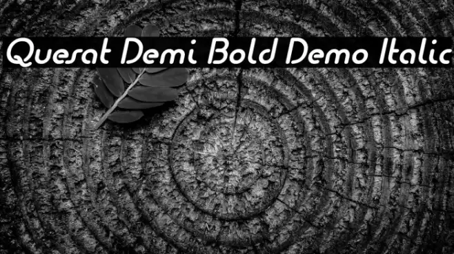 Quesat Demi Bold Demo Italic examples