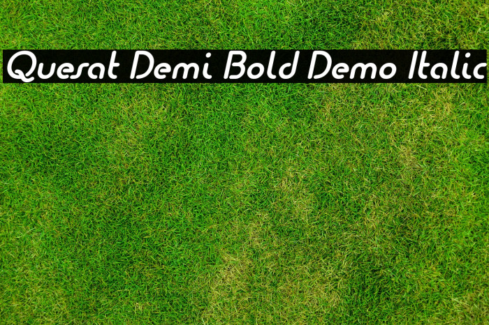 Quesat Demi Bold Demo Italic Fonte examples
