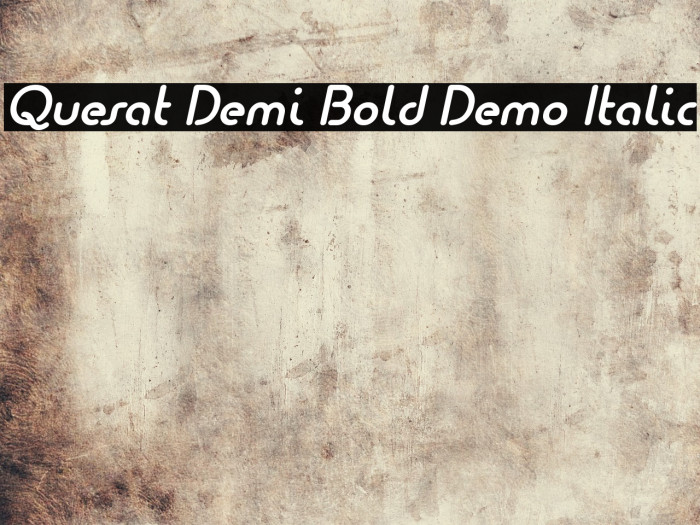 Quesat Demi Bold Demo Italic Fonte examples