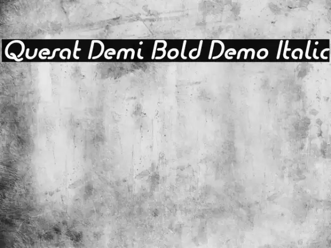 Quesat Demi Bold Demo Italic examples