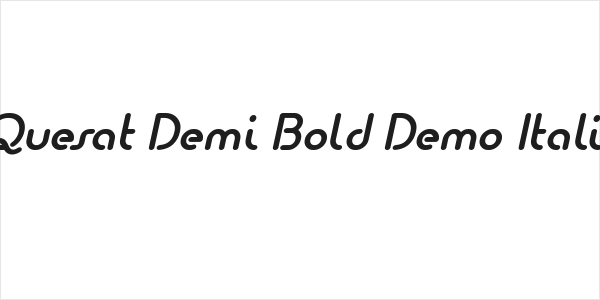 Quesat Demi Bold Demo Italic Logo