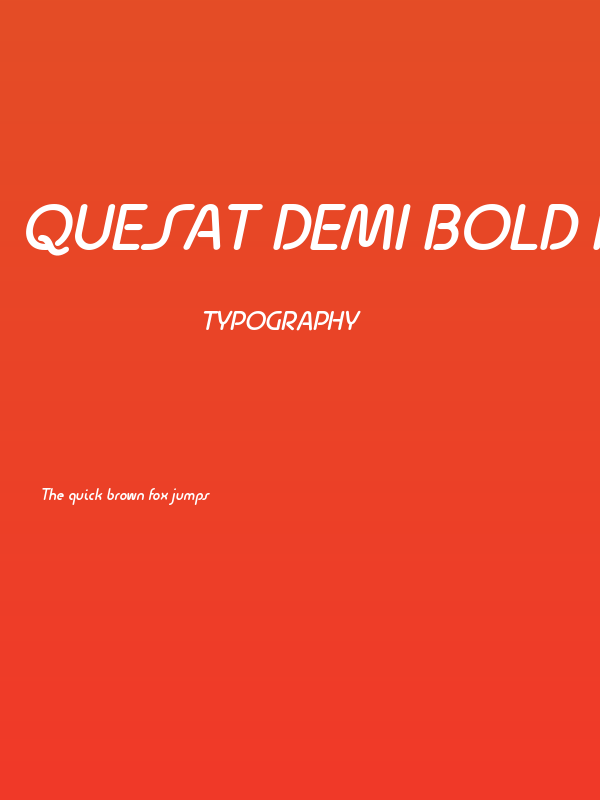 Quesat Demi Bold Demo Italic Poster
