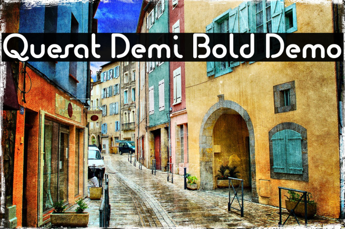 Quesat Demi Bold Demo Font examples