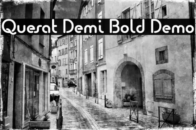 Quesat Demi Bold Demo Font examples