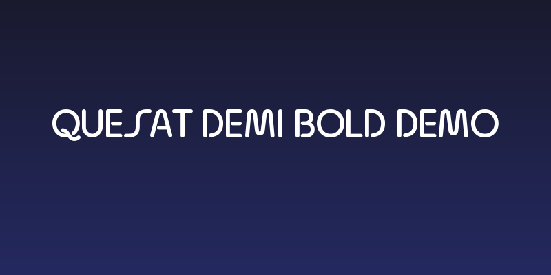 Quesat Demi Bold Demo Social Header