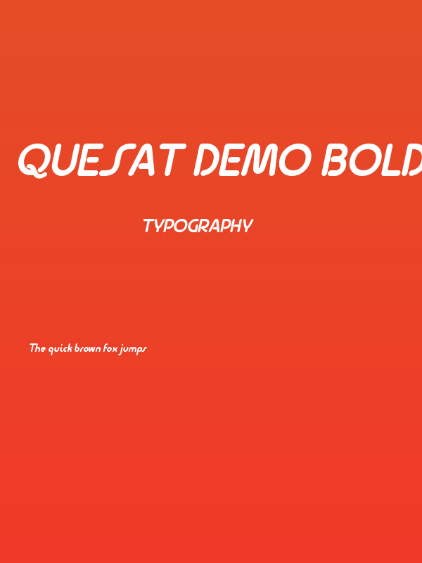 Quesat Demo Bold Italic Poster