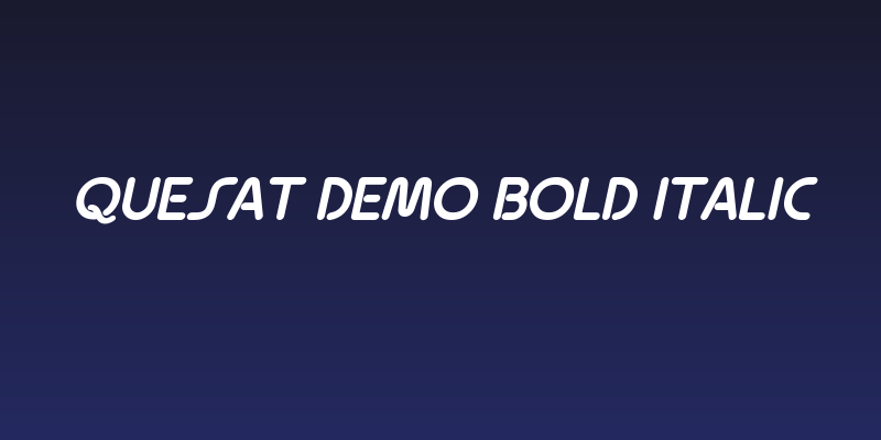 Quesat Demo Bold Italic Social Header
