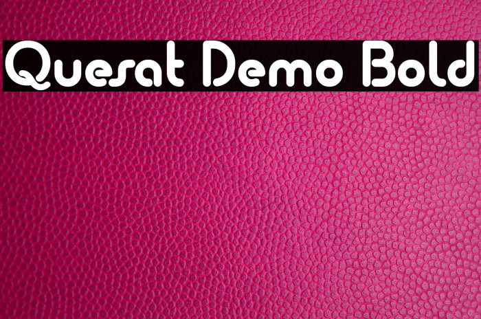 Quesat Demo Bold Font examples
