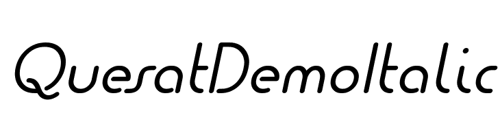 Quesat Demo Italic Шрифта