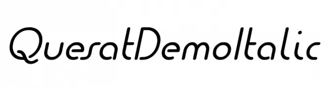 Quesat Demo Italic  Frei Schriftart Herunterladen