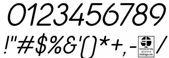 Quesat Demo Italic Font OTHER CHARS