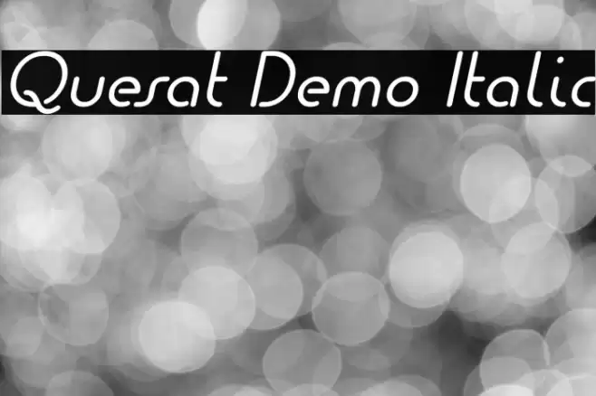 Quesat Demo Italic Font examples