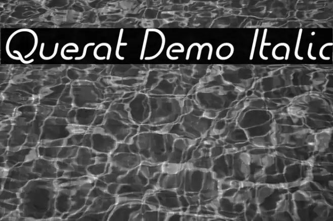 Quesat Demo Italic Font examples