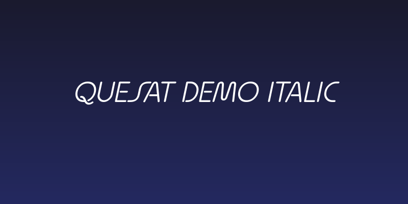 Quesat Demo Italic Social Header