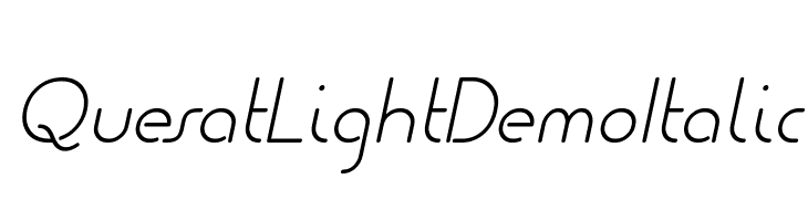 Quesat Light Demo Italic Fuentes