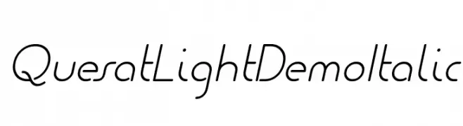 Quesat Light Demo Italic  Frei Schriftart Herunterladen