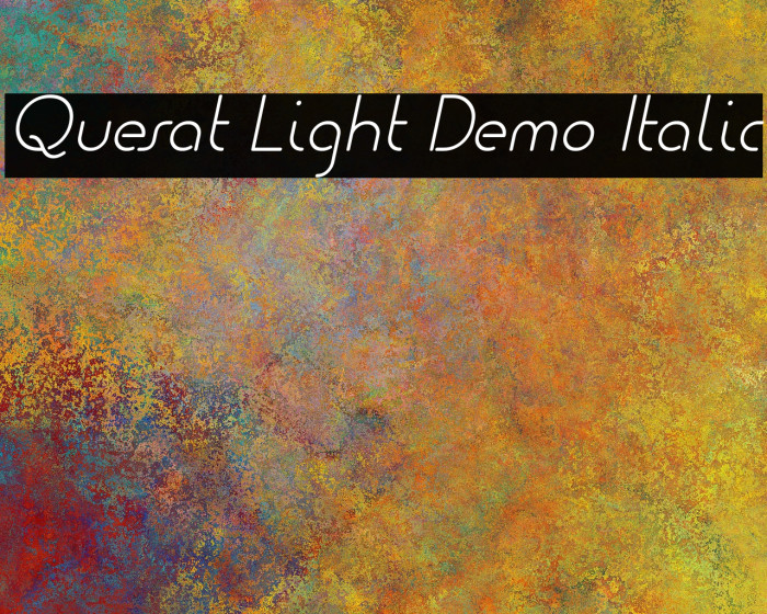 Quesat Light Demo Italic Font examples