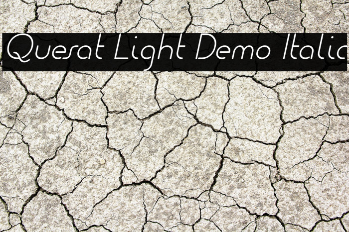 Quesat Light Demo Italic Font examples