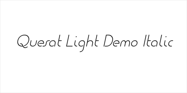 Quesat Light Demo Italic Logo