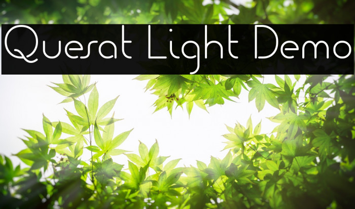 Quesat Light Demo Font examples