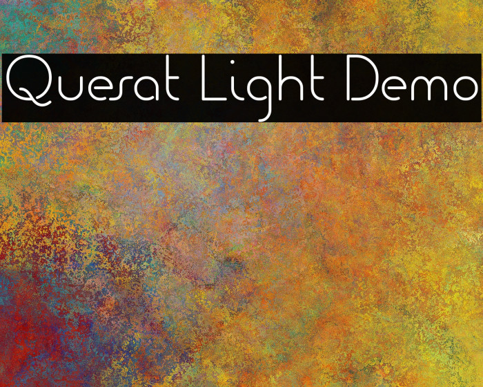 Quesat Light Demo Font examples