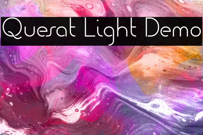 Quesat Light Demo Font examples
