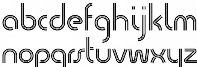 Quesat Striped Demo Caratteri MINUSCOLO