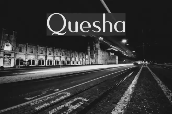 Quesha Font examples