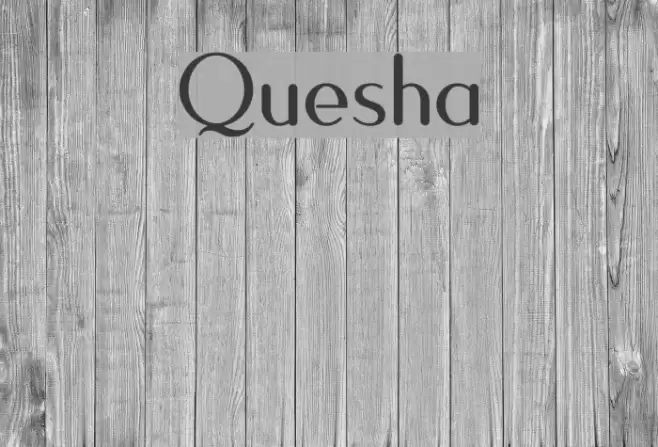 Quesha Font examples